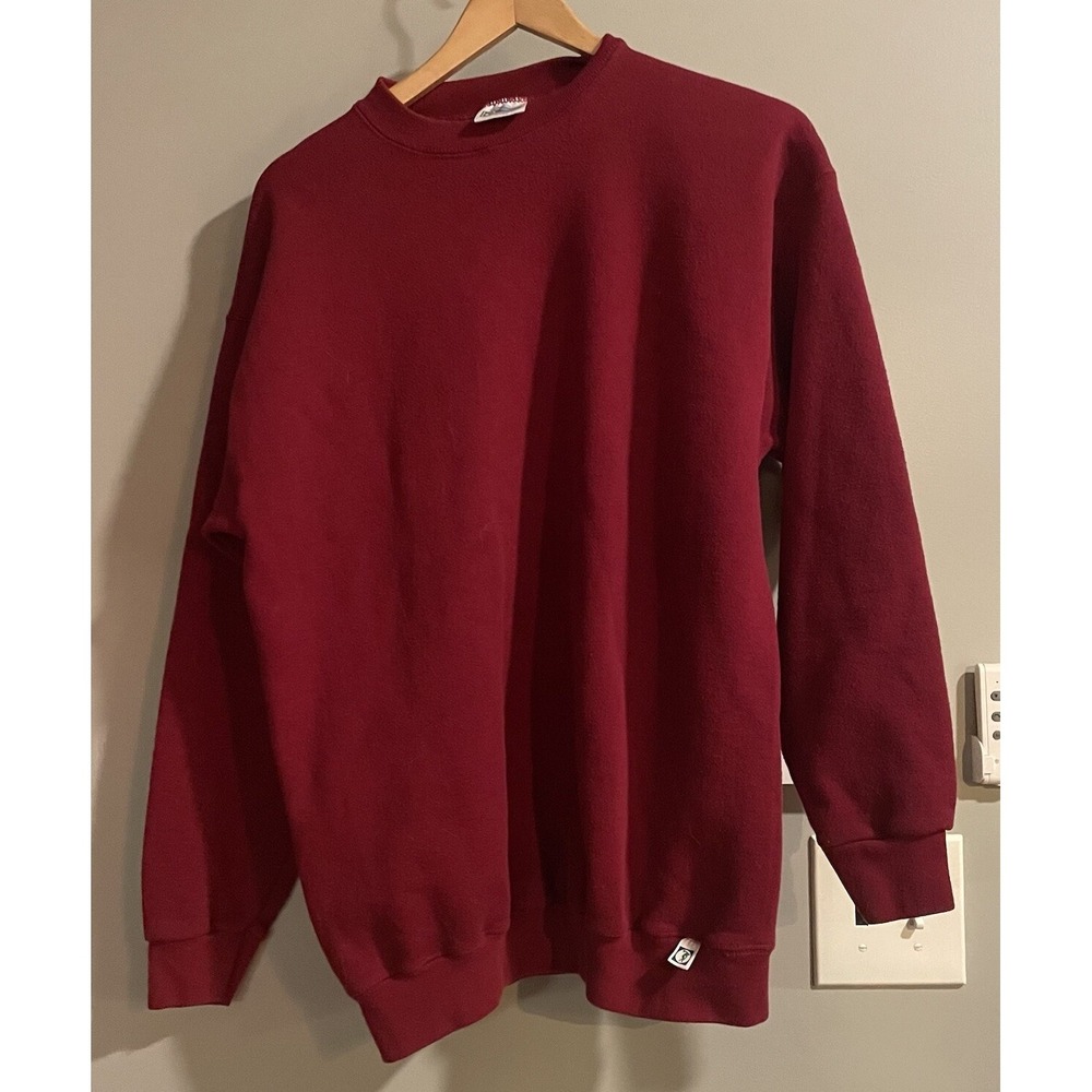 Vintage Discus Sweatshirt Crewneck Athletic Long Sleeve Blank USA Made Large
